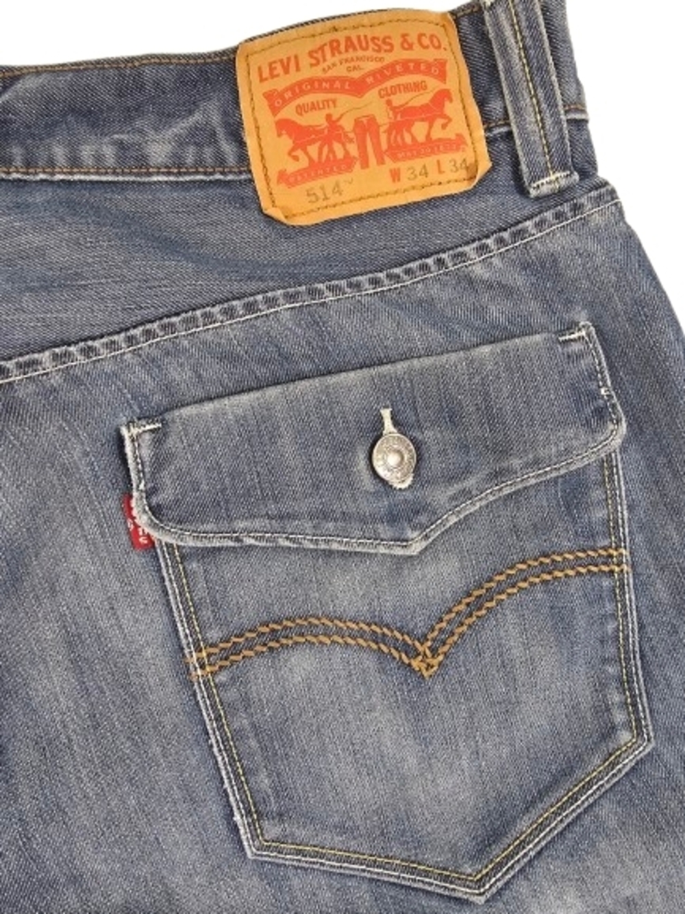 Levi’s 514 Archive Limited Edition Flap Pocket Straight Men's 34x34 Jeans Marble - Picture 7 of 13